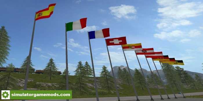 FS17 – Placeable Flag Banner V1.1