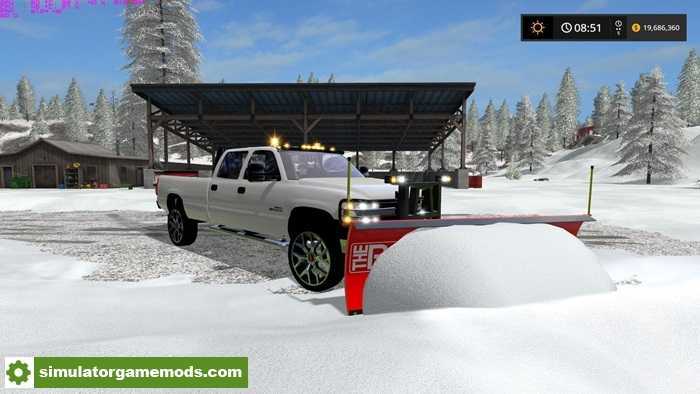 FS17 – Chevrolet Silverado 2500 Plow Truck with Working Hitch Mount Salter V3