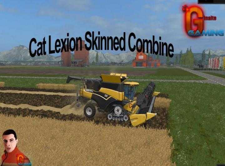 FS17 – Cat Lexion Skinned Combine V2