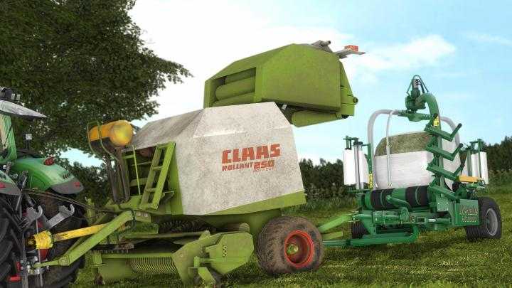 FS17 – Claas Rollant 250 With Bale Wrapper Arm V1.0