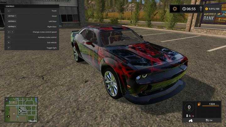 FS17 – Dodge Challenger Red Neon V1