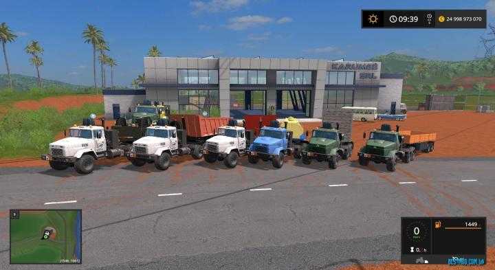 FS17 – Kraz 63221 + Trailers V1