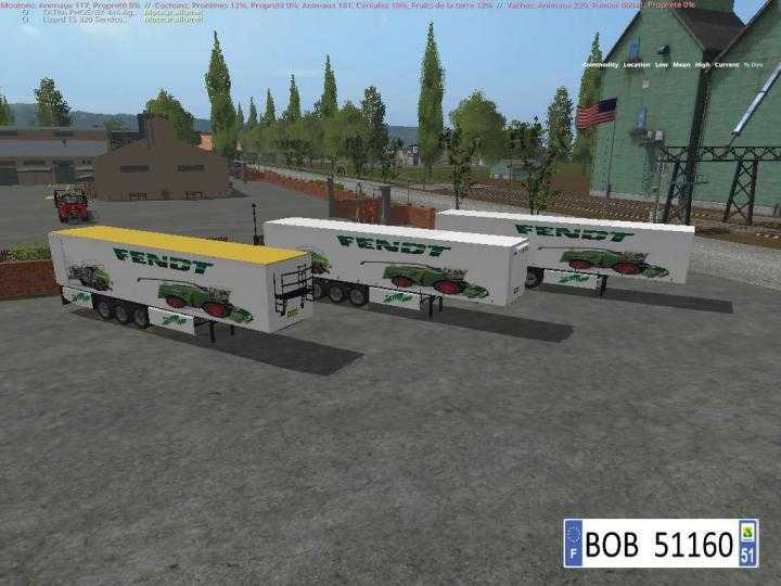 FS17 – Pack 2 Trailers Fendt 4 In 2 V1.1