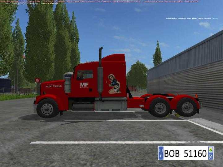 FS17 – Pack Truck + 3 Trailers Massey Ferguson V1.1