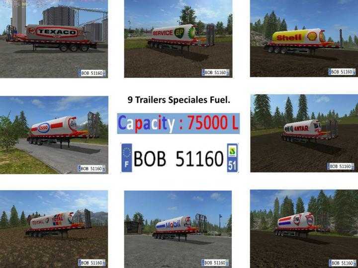 FS17 – Packs 8 Trailers Fuel V2