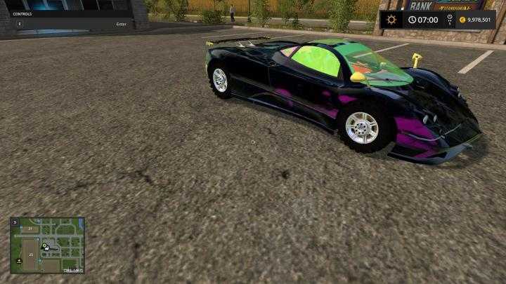 FS17 – Pagani Zonda Purple & Yellow V1