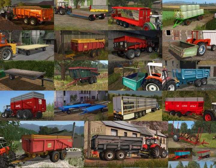 FS17 – Remorque / Plateau Pack V1