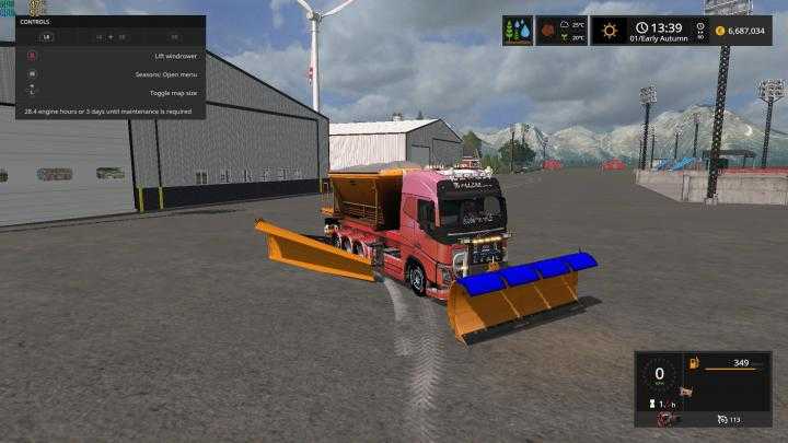 FS17 – Snow Truck With Snowblades And Sander V1