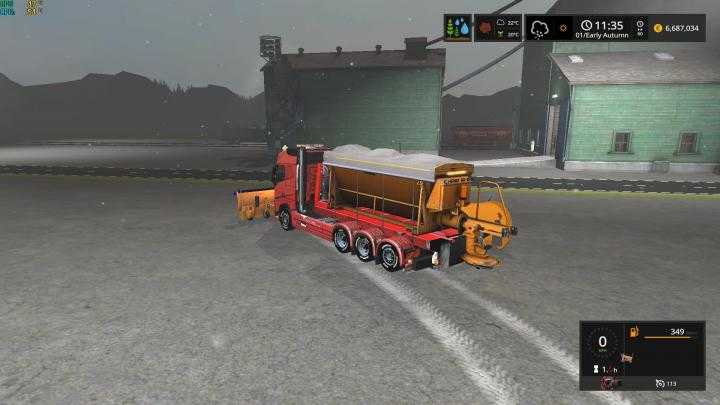 FS17 – Snow Truck With Snowblades And Sander V1