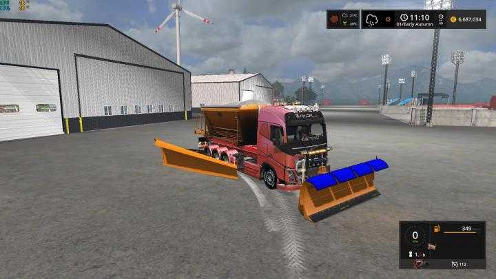 FS17 – Snow Truck With Snowblades And Sander V1