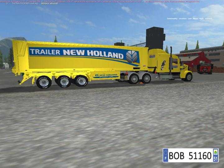 FS17 – Truck + Trailer Yellow New Holland V1.1