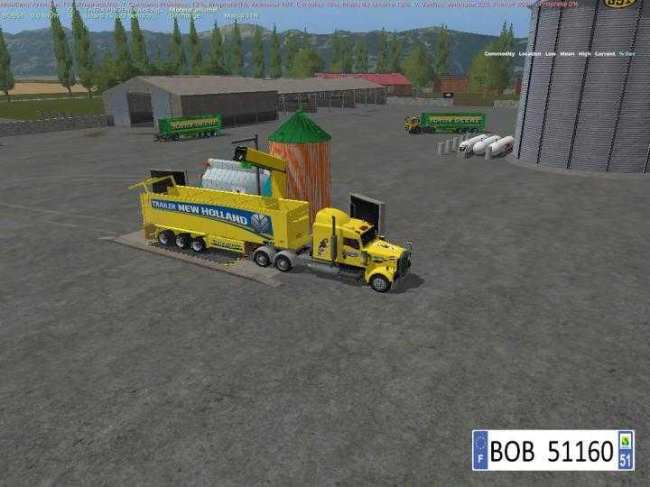 FS17 – Truck + Trailer Yellow New Holland V1.1