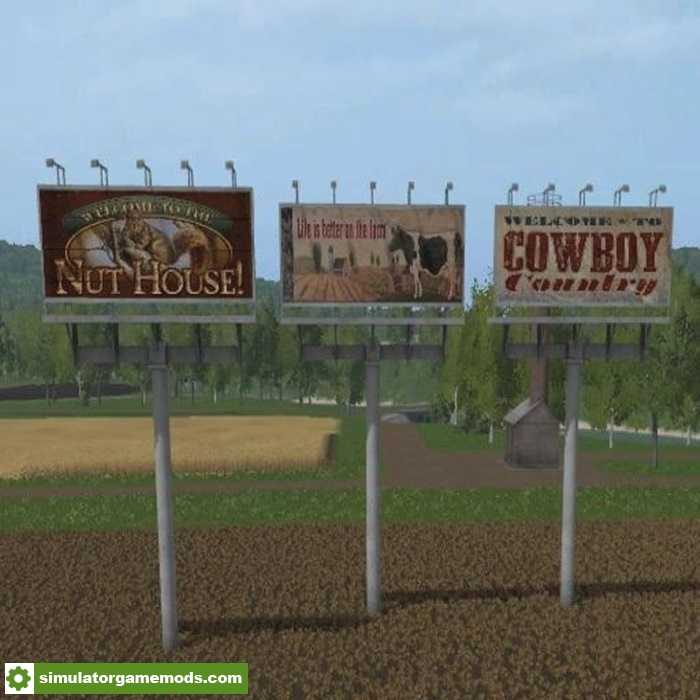 FS17 – Placeable Country Billboards V1.0