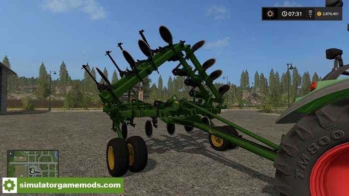 FS17 – John Deere 2100 Plow 8 Ft Wings v1.0