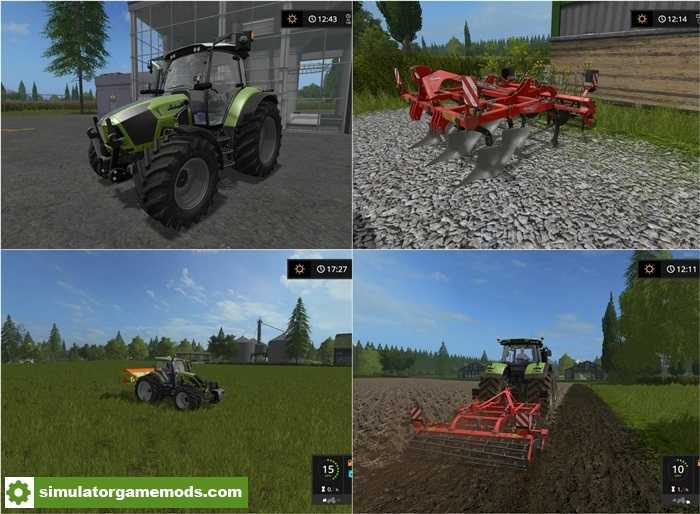 FS17 – Kuhn Small Cultiplough + Two Tractors Pack