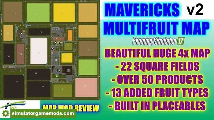 FS17 – Mavericks Multifruit Map V2.0
