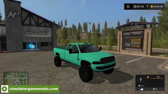 FS17 – Dodge 3500 Cumminns Mint Green 2ND Pickup V1