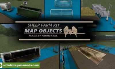 FS17 – Набор для забега овец Объекты карты V1