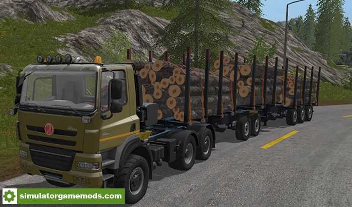 FS17 – Doepker Reverse Super B tandem logger Trailer