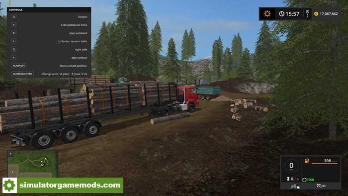 FS17 – Timber Runner Wide With Autoload V1.0