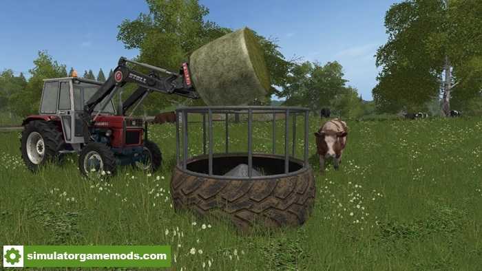 FS17 – Tyre Cattle Feeder Mod