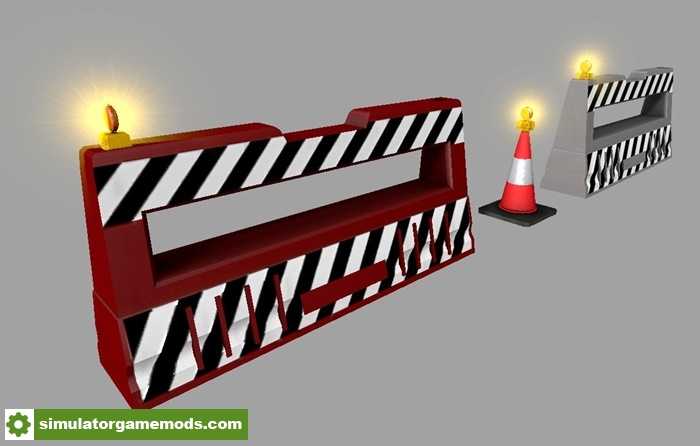 FS17 – Warning Cone And Flashinglight V1.0