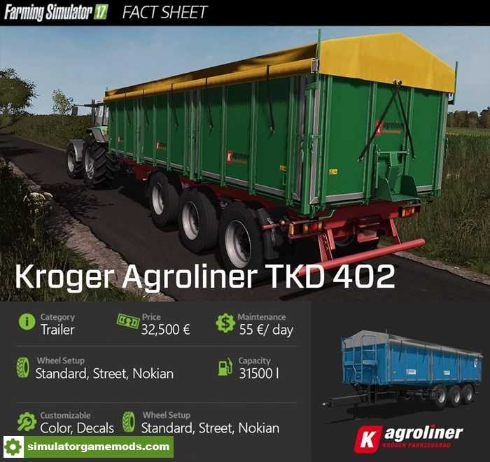 FS17 – Kroger Agroliner TKD Pack V1.1