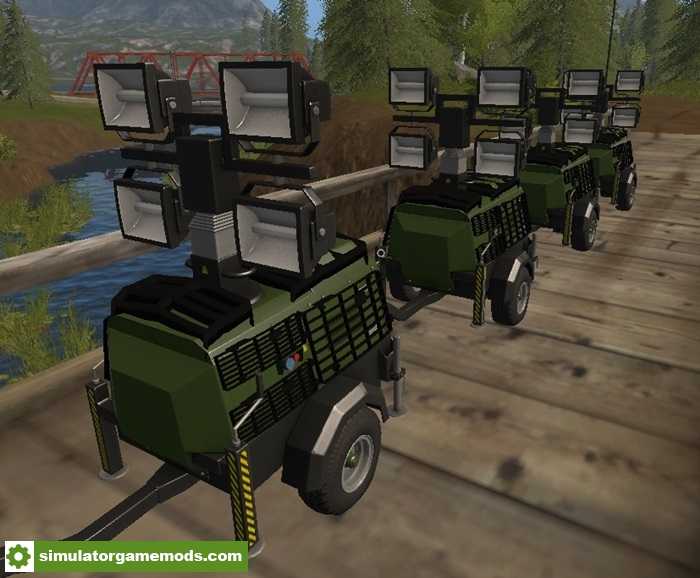 FS17 – Caged Construction Flood Light-Rear Attacher