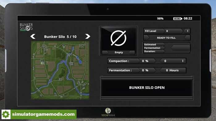 FS17 – Farmingtablet – App: Bunker Silo Overview V1.0