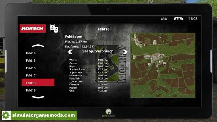 FS17 – Farming Tablet – APP: Horsch Management V1.1.0.0