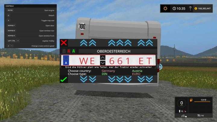 FS17 – Custom Number Plate Pack V2