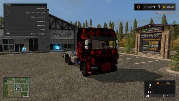 FS17 – Daf Black And Red Truck V1