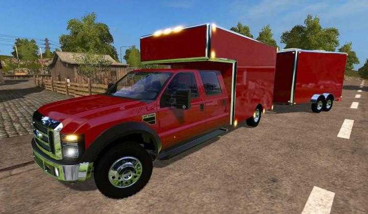 FS17 – Ford F450 Utility Truck + Trailer V1