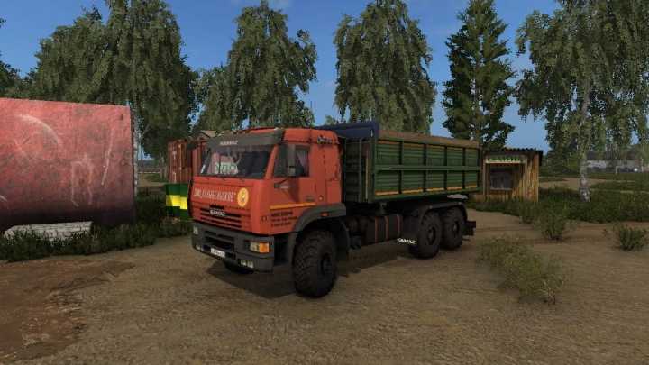 Kamaz 65225 6Х6 Orange Truck V2.0 FS17