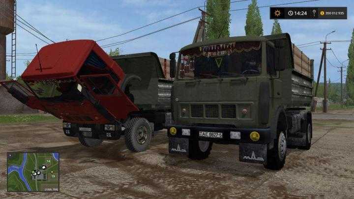 FS17 – Maz 5551 Red And Green Truck V1.1