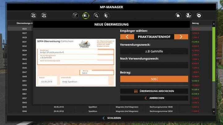 FS17 – Mp-Management V1.1