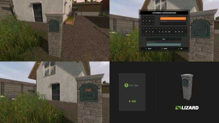 FS17 – Placeable Customisable Letterboxes V1