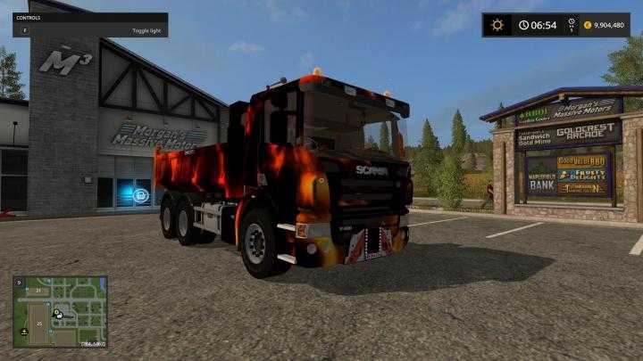 FS17 – Scania P420 Benne Remorque Fire Truck V1