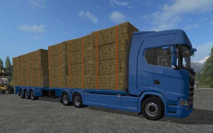 FS17 – Scania S Flatbed And Matching Trailer V1