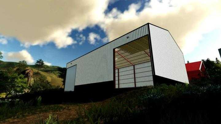 60X100 Foot Red Iron Shop V1.1 FS19