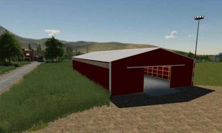 FS19 – 72X150 Red Storage Shed Prefab V1