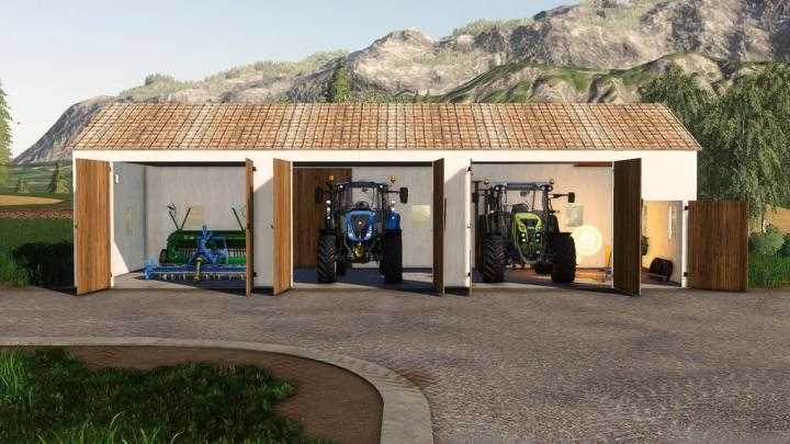 FS19 – Barn With Workshop And Hayfloor V1