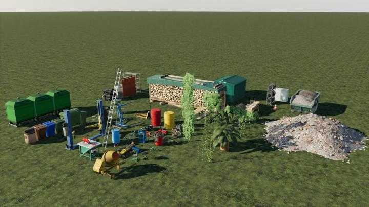 FS19 – Big Deco Pack (Prefab) V1