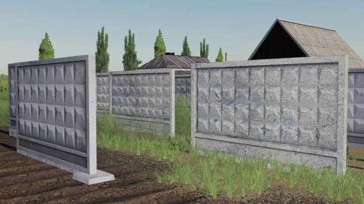 Concrete Fence Po-2 V1.0 FS19