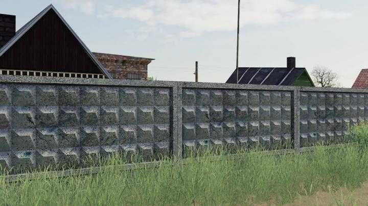 Concrete Fence Po-2 V1.0 FS19