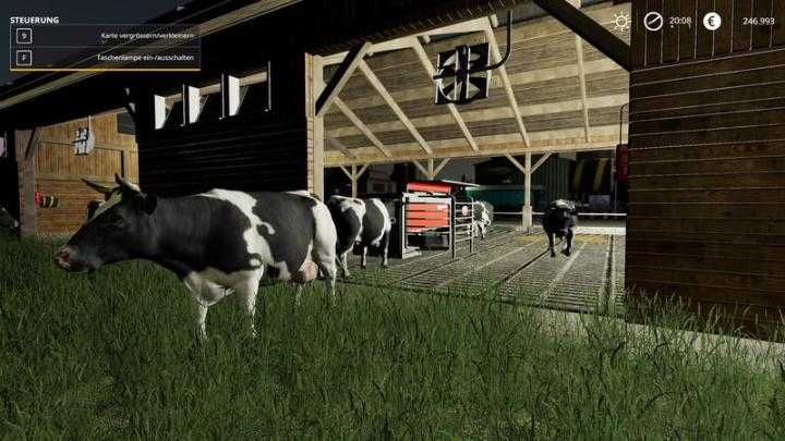 FS19 – Cowshed 2000 Without Animal Limit + No Pollution + Accessories V1.3