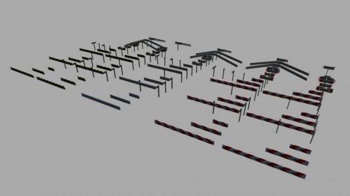 FS19 – Crash Barriers A Profil Set (Prefab) V1