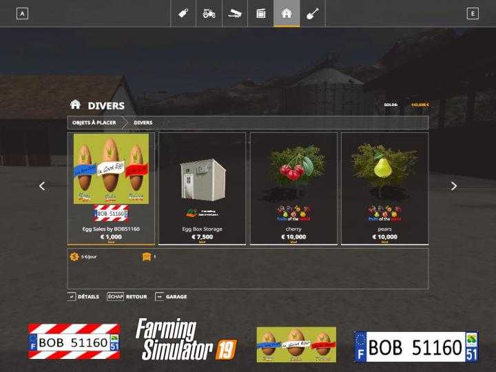 FS19 – Egg Sale Point V1