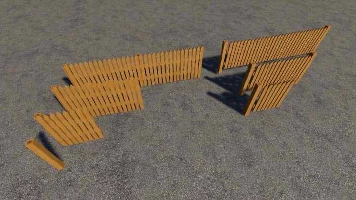 Fence Pack With Bright Wood V1.0 FS19