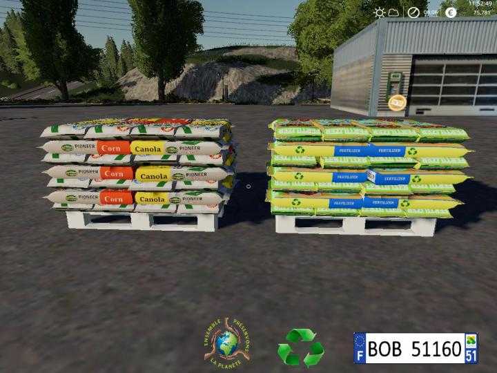 FS19 – Fertilizer Seeds Pallets By Bob51160 V1